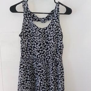 Black and white floral dress